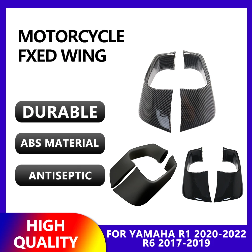 

Suitable for Yamaha YZF-R1 2016-2022 Motorcycle Aerodynamic Winglets Suitable for YZF R1 R1M Wind Wing Fairing R6 2017-2021