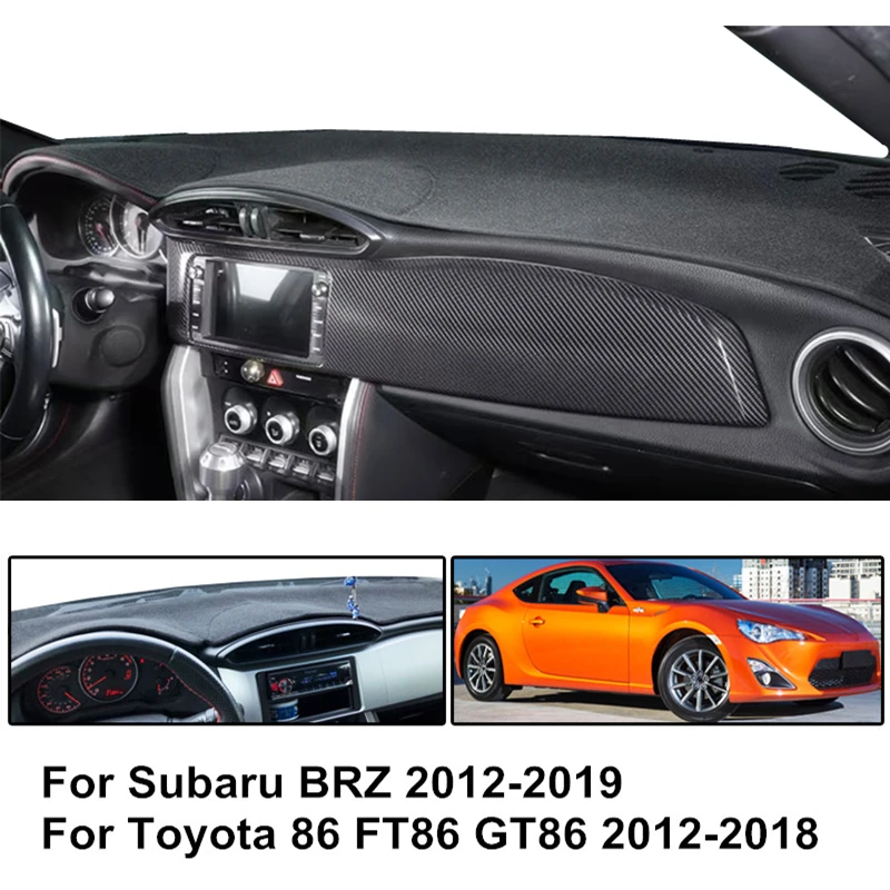 For Toyota 86 GT86 ZN6 Scion FRS Subaru BRZ 2012-2020 Car Dashboard Cover Dash Mat Dashmat Sunshade Protector Carpet Accessories