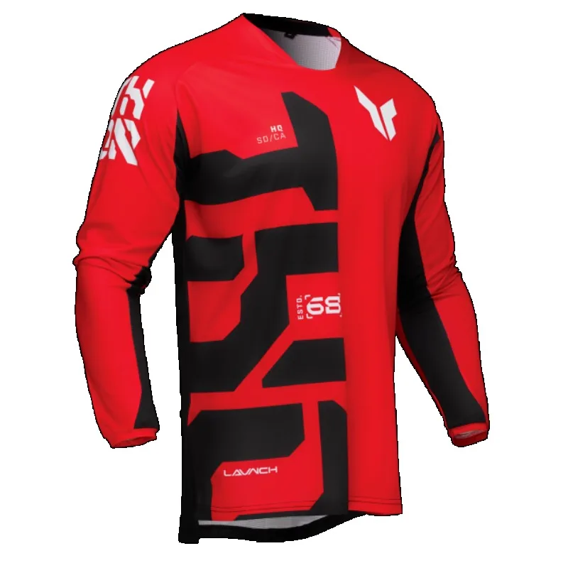 

2025 New Men Women Off-Road Motorcycle Racing Jersey Thor Breathable Quick Drying Long Sleeved T-Shirt LAUNCHMODE Forge Jersey