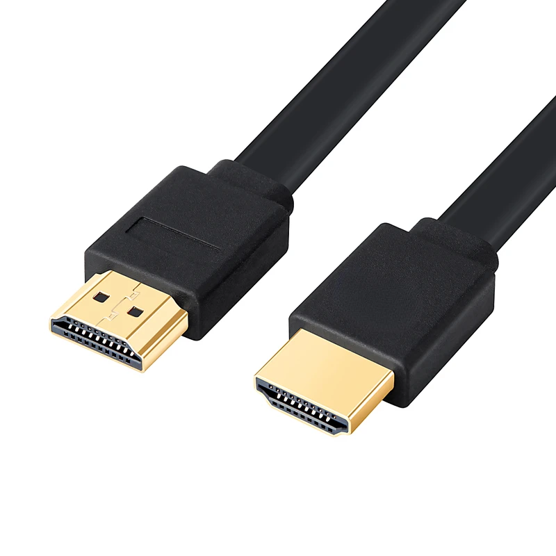 Nowy 2M 3M 5M 7.5M 10M 15M pozłacana wtyczka męski-męski kabel kompatybilny z HDMI 1.4 wersja płaska linia krótki 1080p 3D dla PS3 HDTV