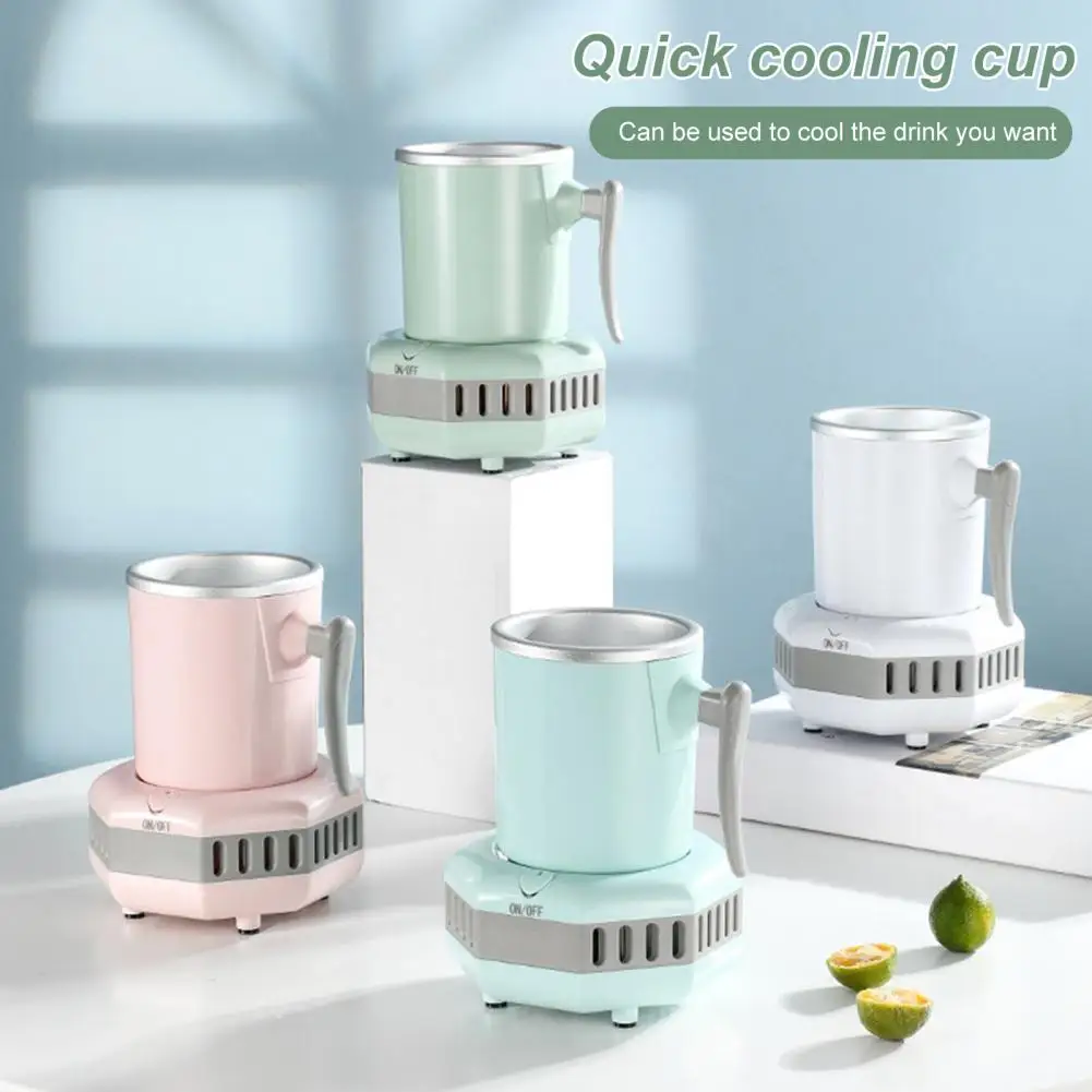 Desktop Mini Cup Portable Mini Electric Drink Cooler Quick Cup with One-touch Operation Instant Beverage Chiller for Home Office