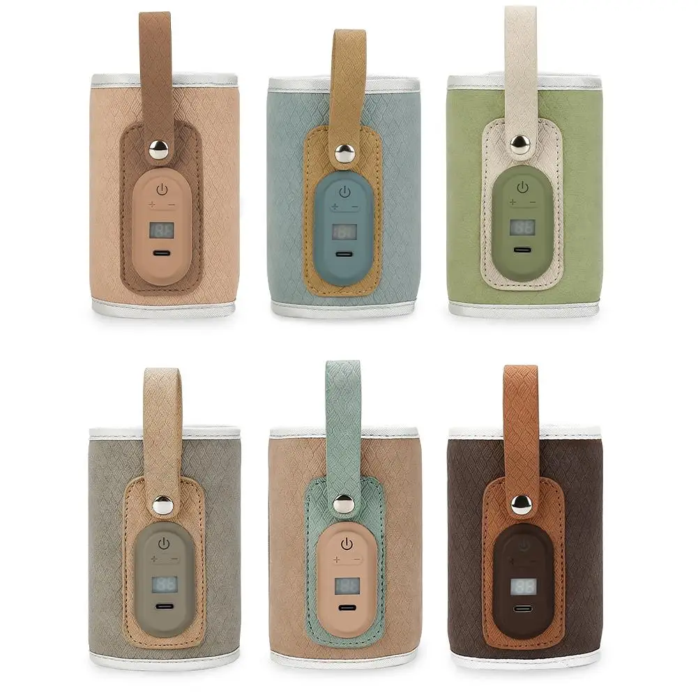 تعديل الحليب المحمولة زجاجة دفئا حليب الطفل دفئا USB بالطاقة 7 سرعات شاشة ديجيتال جهاز تسخين المياه للسفر في الهواء الطلق للسيارة