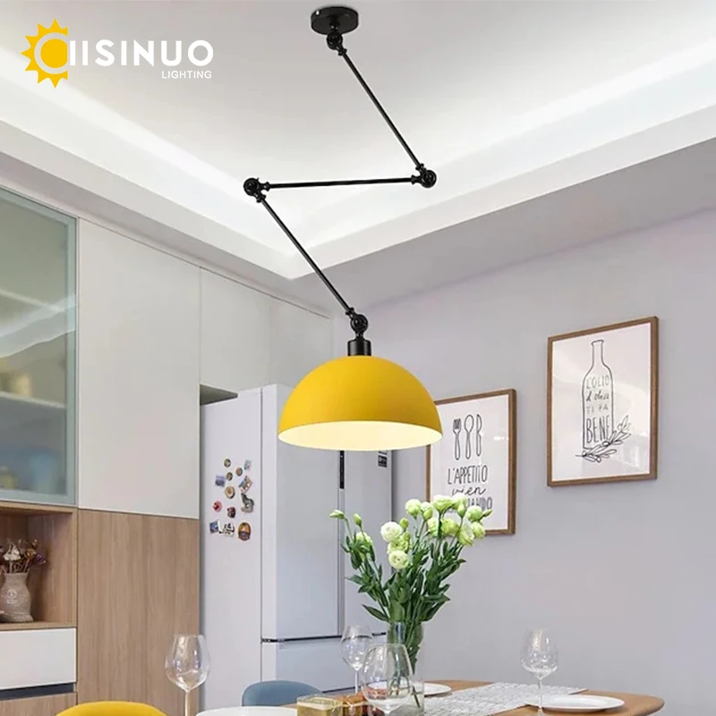 

Creative Personality Adjustale Hanging Pendant Lights Folding Swing Arm Lighting for Restaurant Bedroom Dinning room Chandeliers