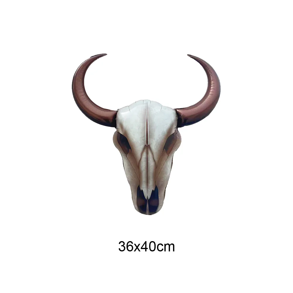 1/5 Stück Western Cowboy Bull Head Folienballons Western Theme Party Langes Horn Kuh Pistole Ballon Cowboy Geburtstag Babyparty Dekor – Detail 4