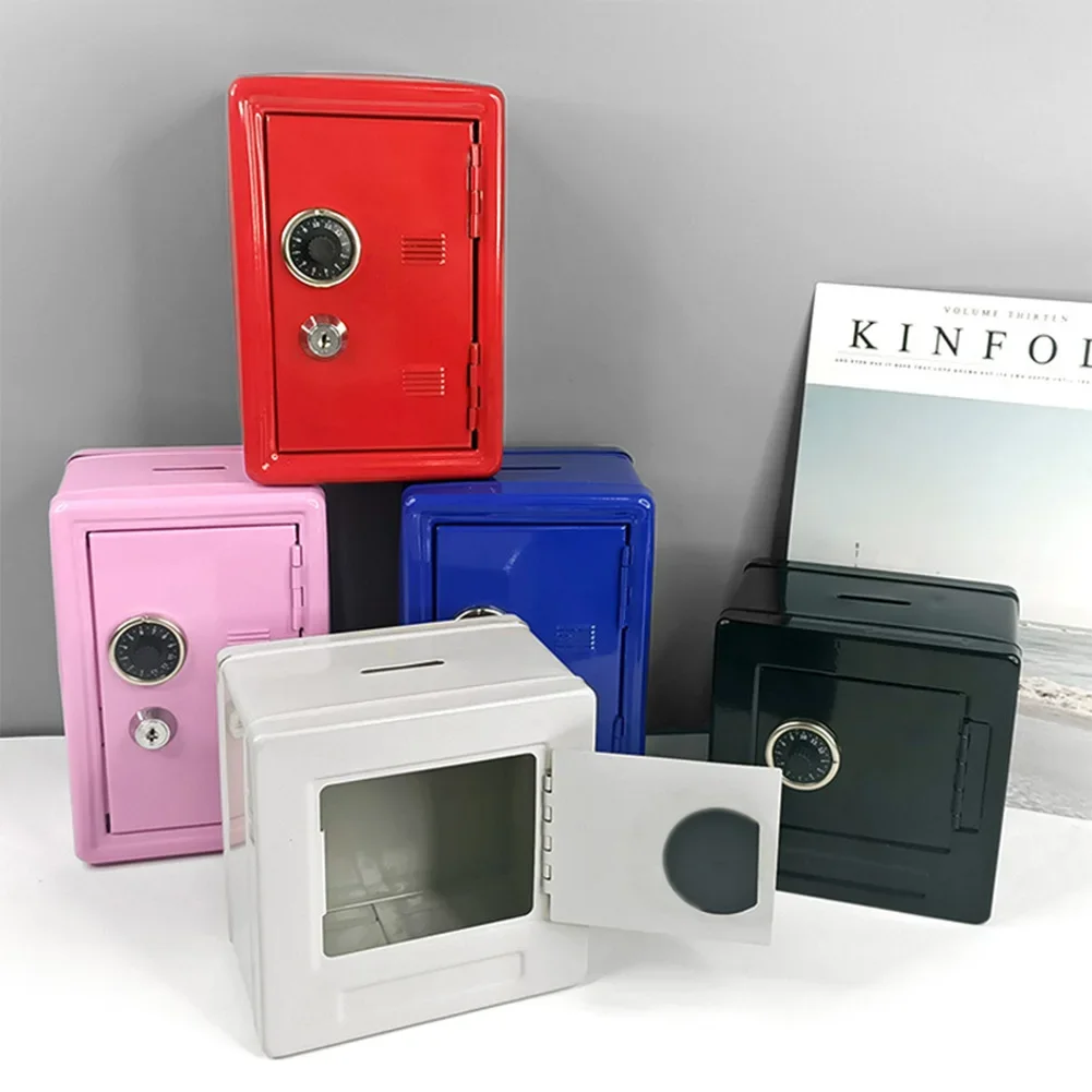 صندوق نقود بنك صغير مع كلمة مرور دوارة ، صندوق توفير ، إيداع أوتوماتيكي ، صراف آلي ، آمن ، هدية عيد الميلاد ، عملات معدنية