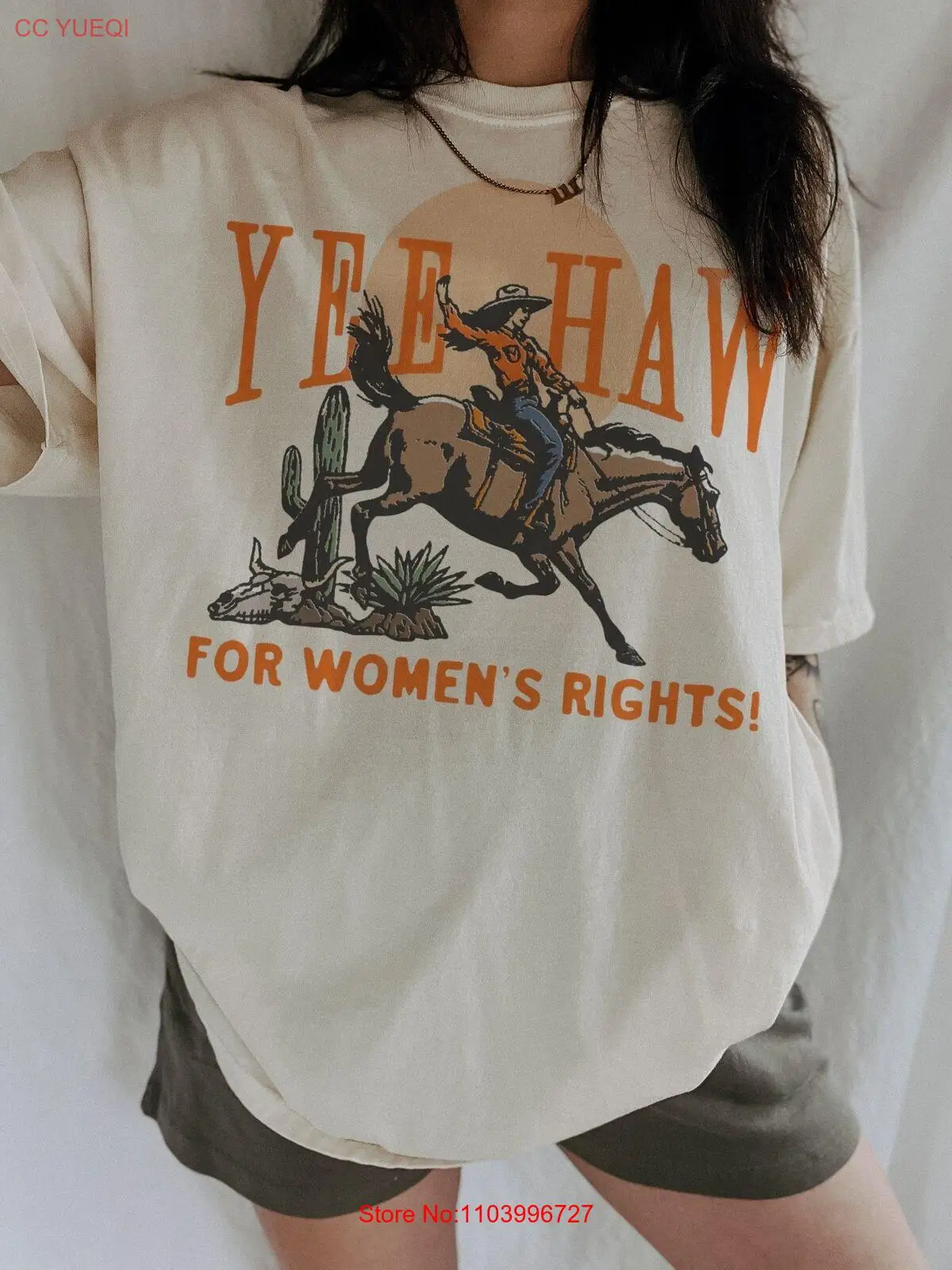 Yeehaw for Women's Rights Cowgirl Tee, Feminist Girl Power