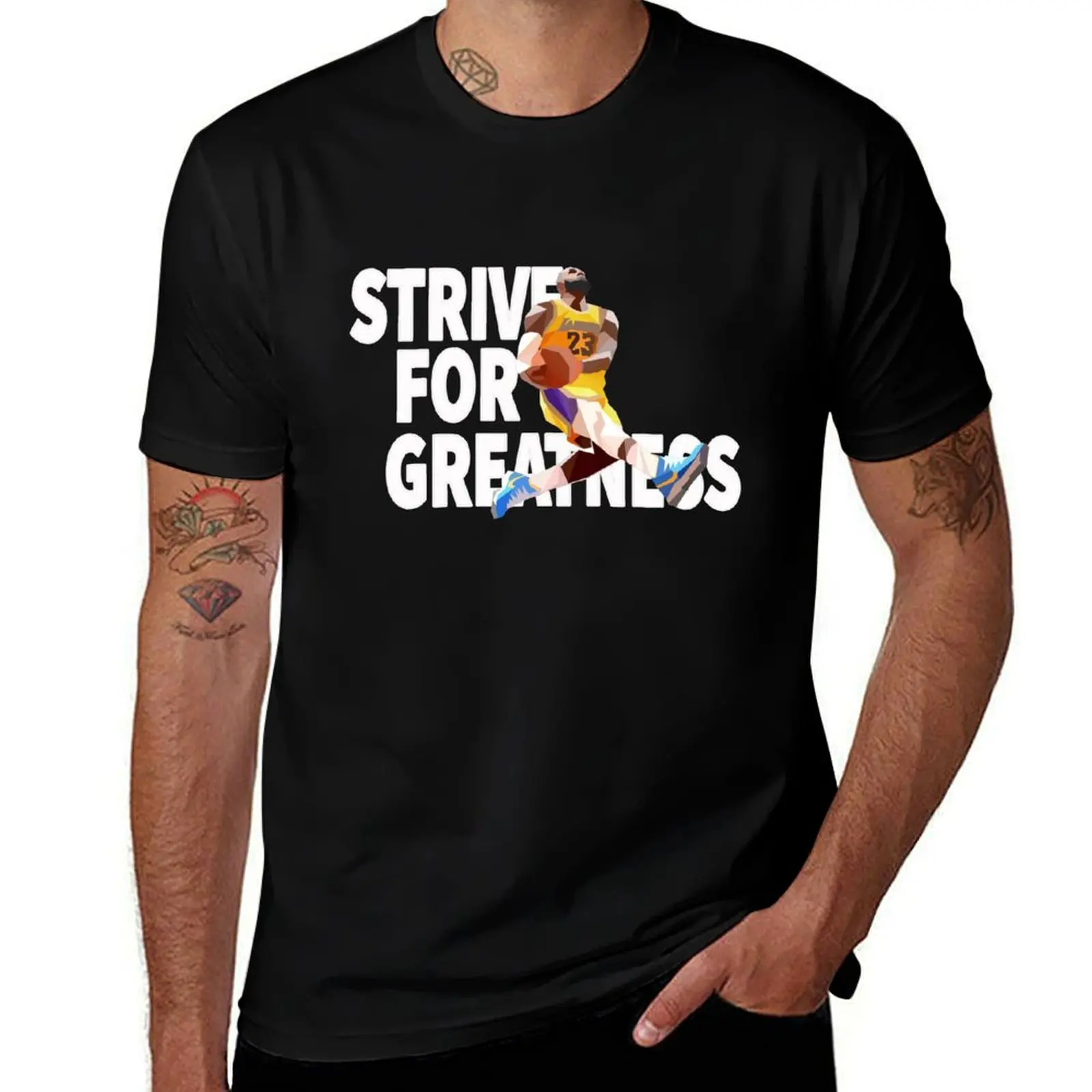 Strive for greatness - KING James T-Shirt Breathable Sportswear for Men T-Shirt