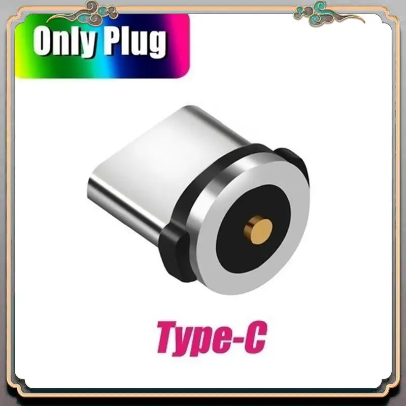 

Durable 1PC Round Magnetic Cable Plug 8 Pin Type-C Plugs Fast Charging Phone Magnet Charger Plug