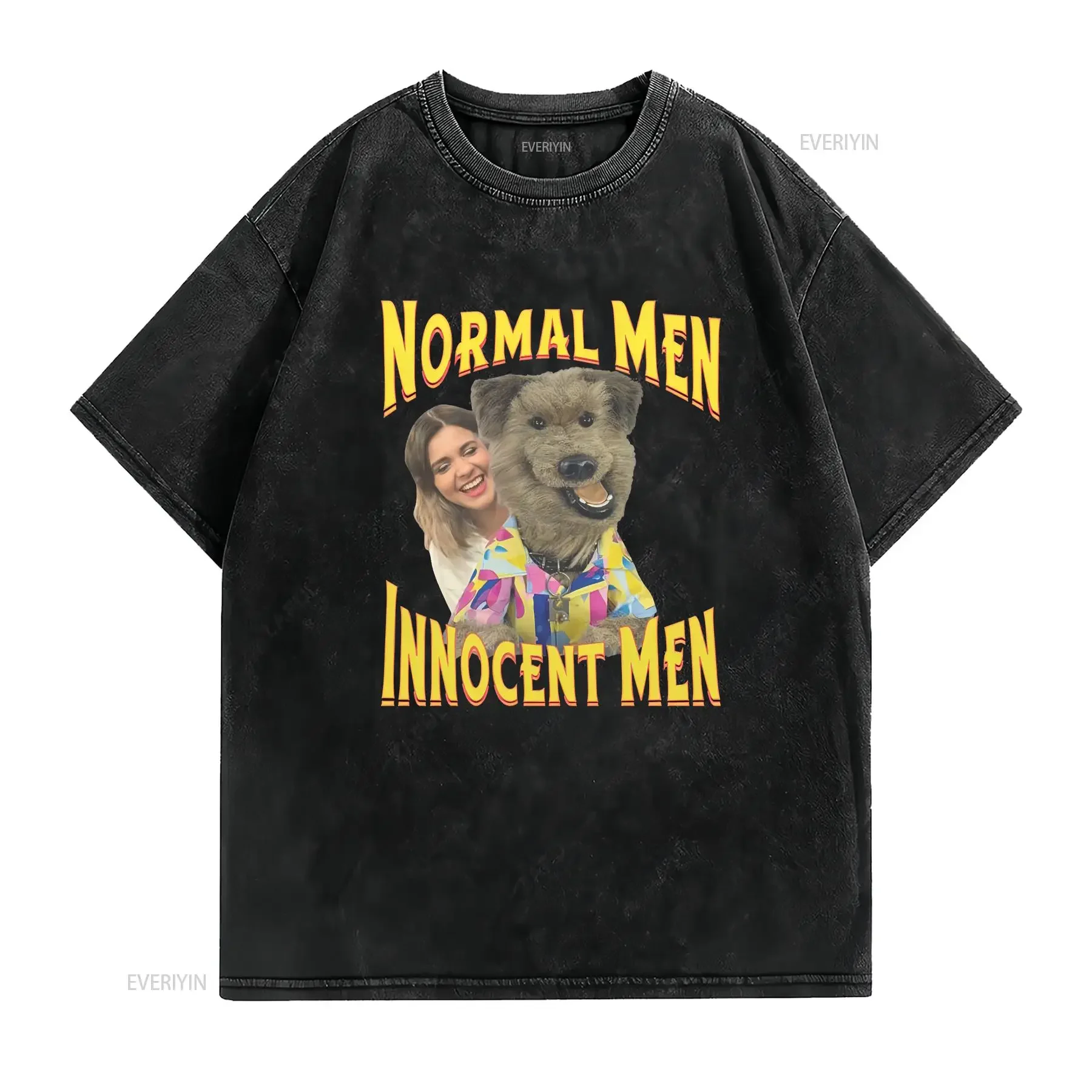 Normal Men Innocent T Shirt Hacker Dog Puppet Parody vintage Washed homme Versatile Soft Comfortable Stylish Stretched