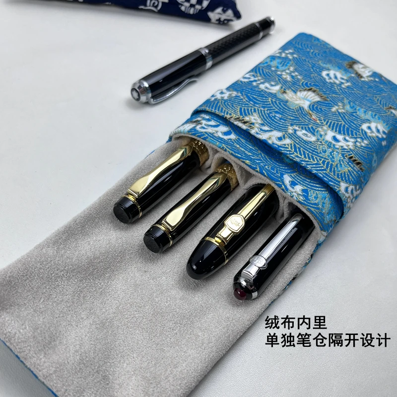 Original Fabric DRY 4-Hole Pen Bag Portable Pen Bag Pen Cover Protection Bag Stationery Storage Bag