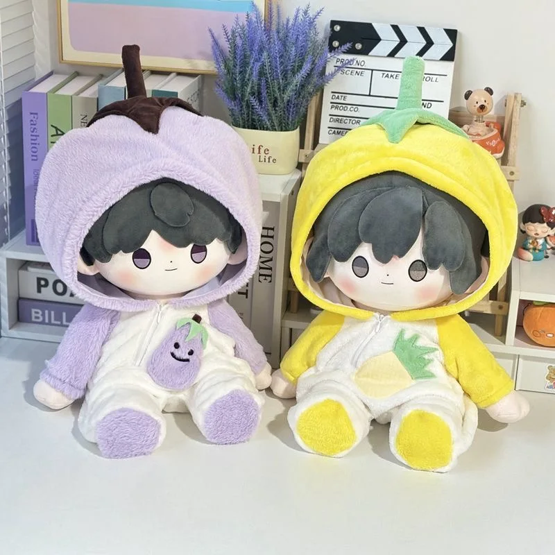 

Anime 40cm Seated Change Cotton Doll Clothes Toy Cute Pineapple Eggplant Avocado Pajamas Clothes Outfit Props Dolls Accessories