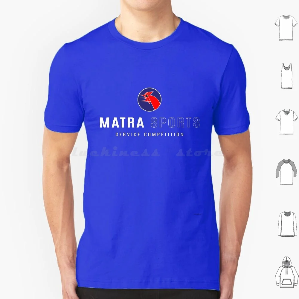 Camiseta con estampado en color del logotipo de Matra Sports Service Competition 1973, camiseta de algodón para hombres y mujeres, estampado DIY, coches deportivos Matra Henri Pescarolo