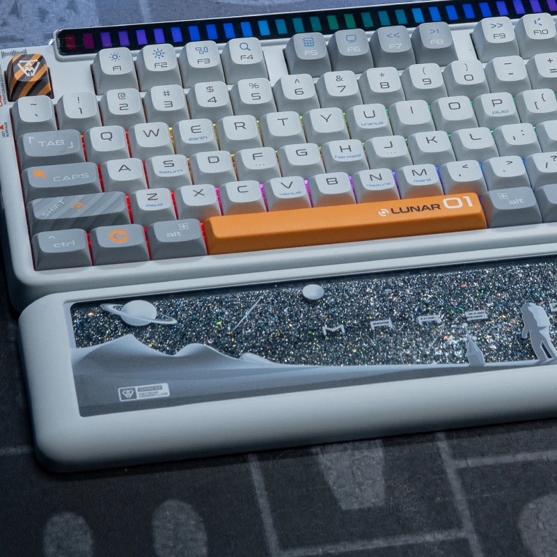

Новая клавиатура Keysme Mars03, подставка для запястий, силиконовая/металлическая подставка для рук с зыбучим песком, алюминиевая подставка для запястий, поддержка компьютерных игр, подарок