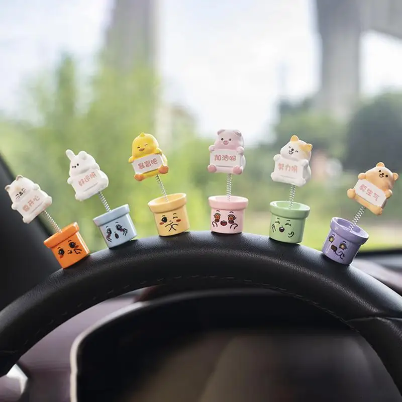 

Cute Animal Car Dashboard Decorations 6PCS Shaking Animal Dashboard Ornament Home Decorations For Living Room Bedroom Dashboard