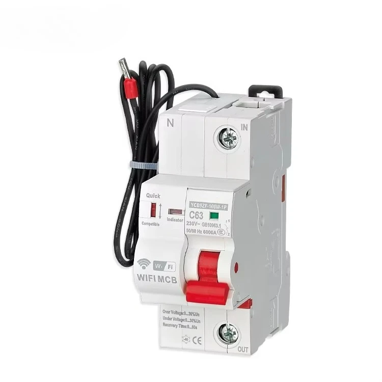 Neue Produktintelligenz Einphasiger MCB 6KA Wifi Smart Circuit Breaker