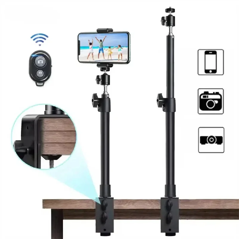 

New Desk Mount Stand DSLR Camera C Clamp Light Stand Photographic Stand With Ball Head for Phone Video Ring Light Zoom