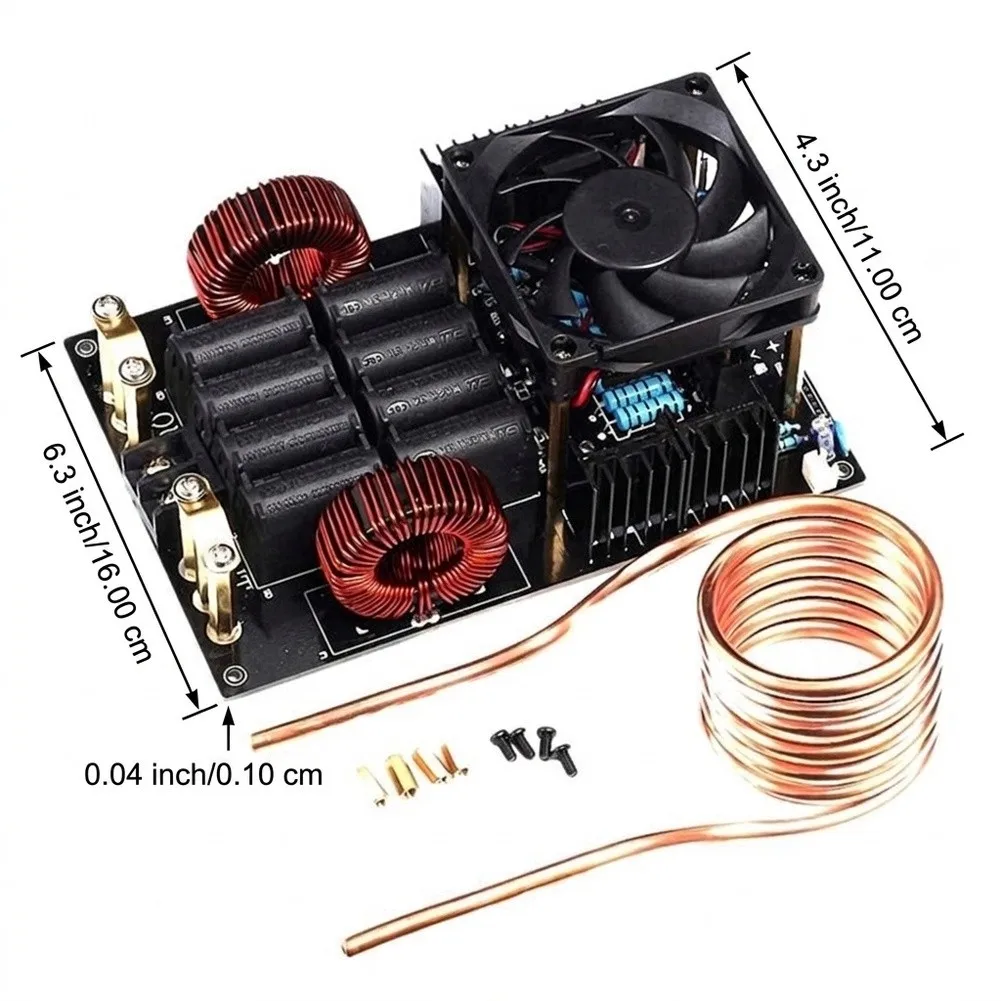 For Fafeicy Induction Heating PCB Assembly with 12V-40V Input Compatibility and Efficient Heat Dissipation via Cooling Fan