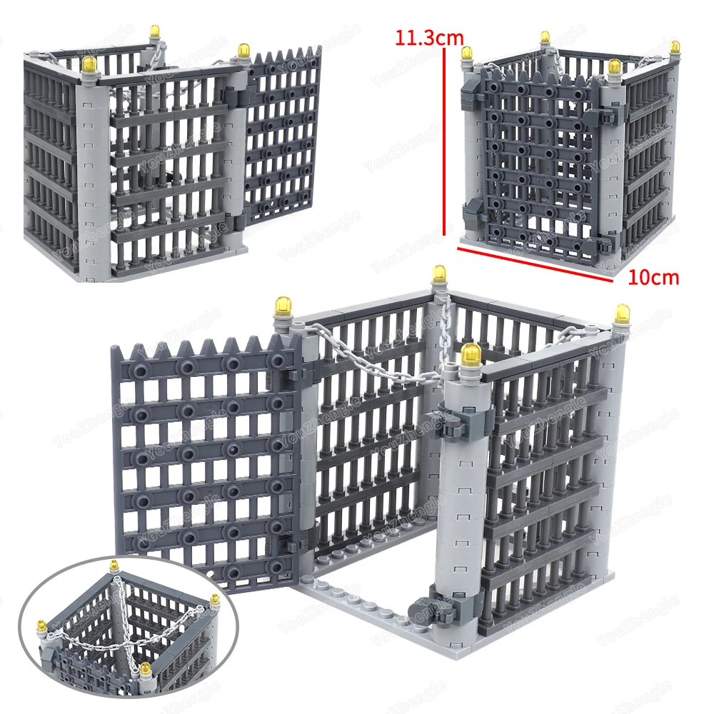 Wildernis Invezaangement Kettingen Kooi Bouwsteen MOC cijfers Capture Mutation Grote Monster Scène Model Kinderen Geschenken Jongens Speelgoed
