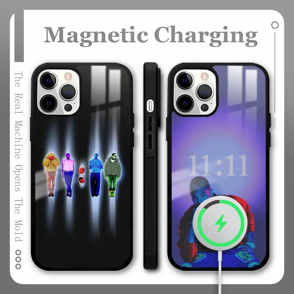 

C-Chris Brown 11 11 Phone Case For iPhone 16 15 14 13 12 11 Pro Max Plus Mini Magnetic Magsafe Wireless Charging Cover Coque