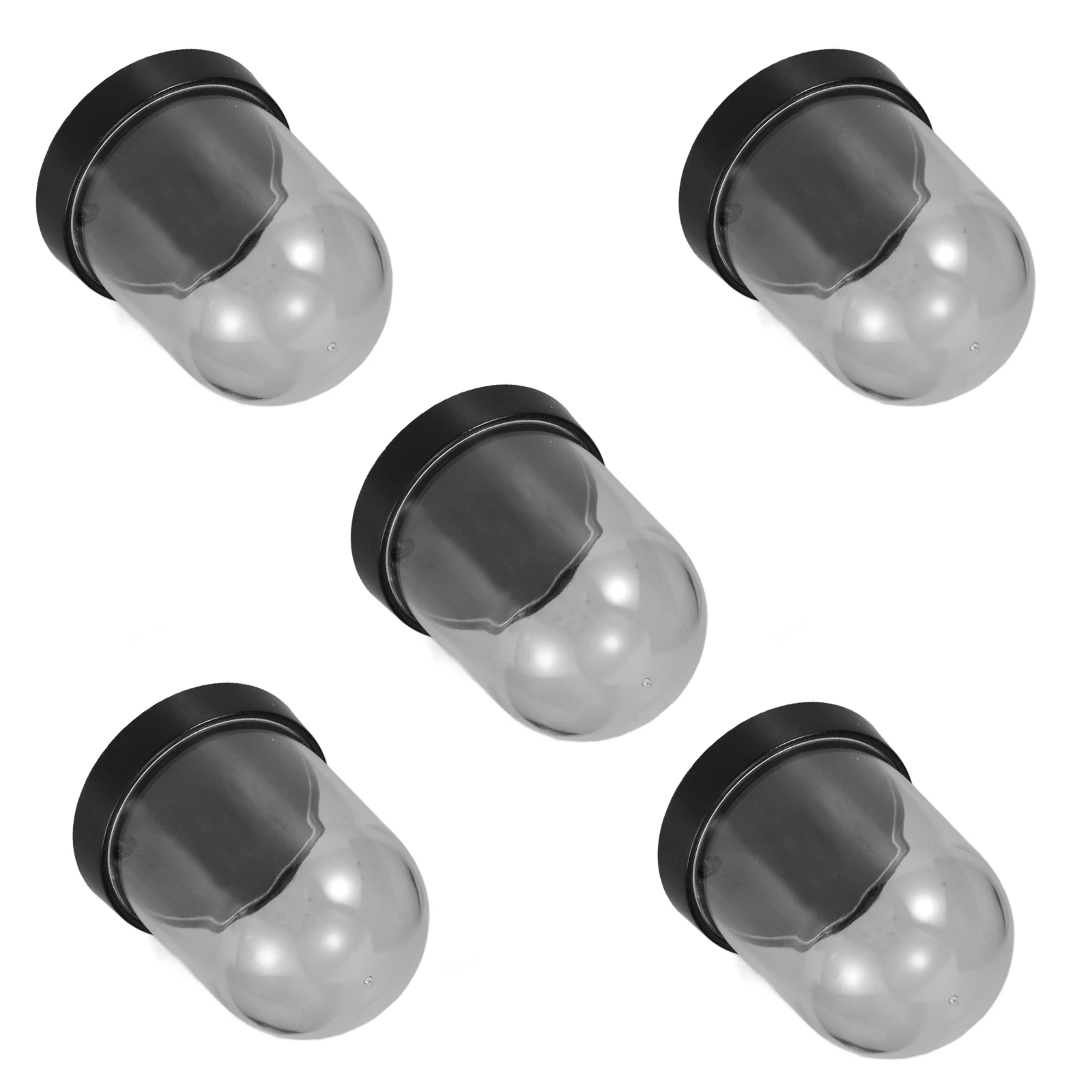 

5Sets Transparent Plastic Cloche Dome Clear Display Case Tray for Flowers Mini Showcase Dome Decorative Protective Cover