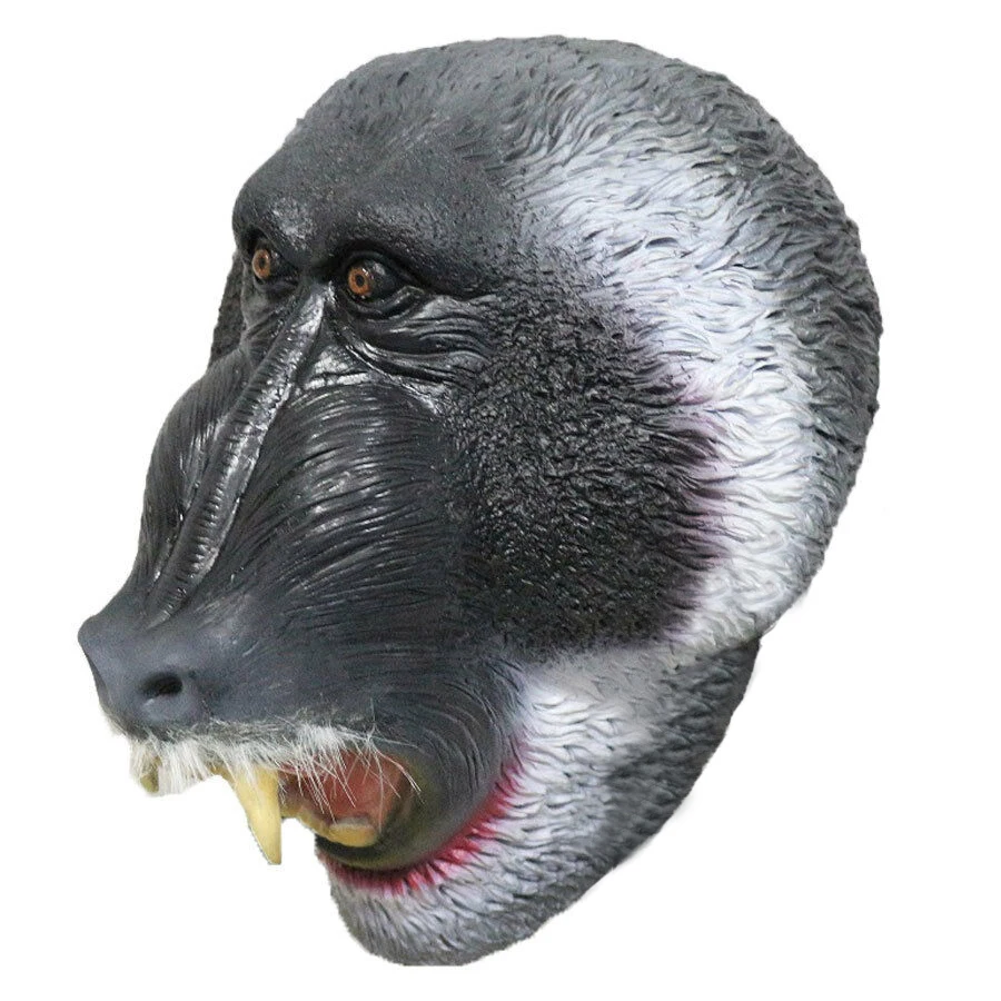 Animal Baboon Mask Animal Full Head Mask Halloween Costume Party Latex Carnival Fancy Dress