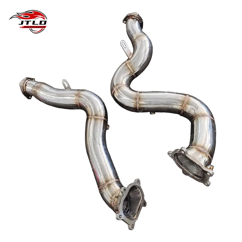 

JTLD Performance Полировальная выхлопная труба из нержавеющей стали 304 для Audi S6 RS6 S7 RS7 C7 A8 S8 Тестовые трубы Escapes