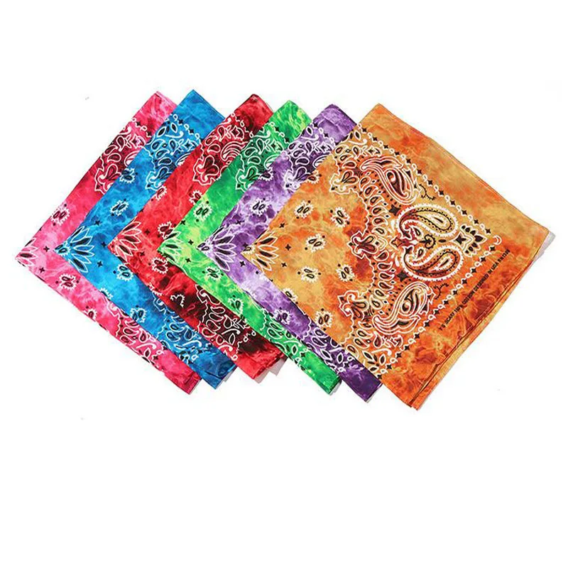 Bandana Popular de algodón con estampado de anacardo para hombre y mujer, diademas para exteriores, bufandas de amooba, accesorios para el cabello de alta calidad