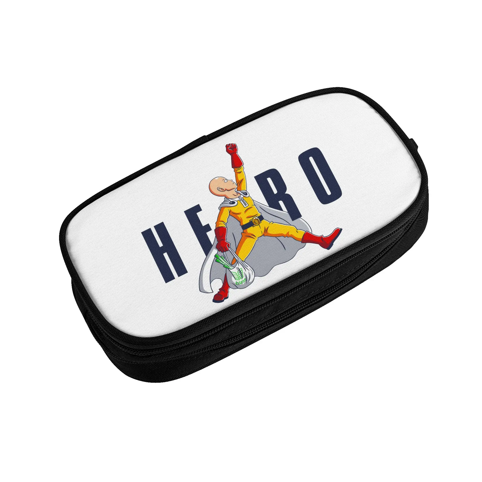 One-Punchs-Man Hero Japan Anime  Fashion Cool Saitama Sensei Streetwear Pencil Cases Bags Girl Boy Large Storage Pencilcases