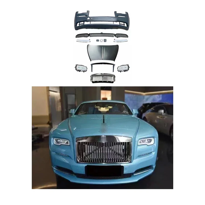 For Rolls-Royce Wraith 1up 2 body kit 2015-2017 upgrade 2021  model body include Front and Rear car bumper side skirts