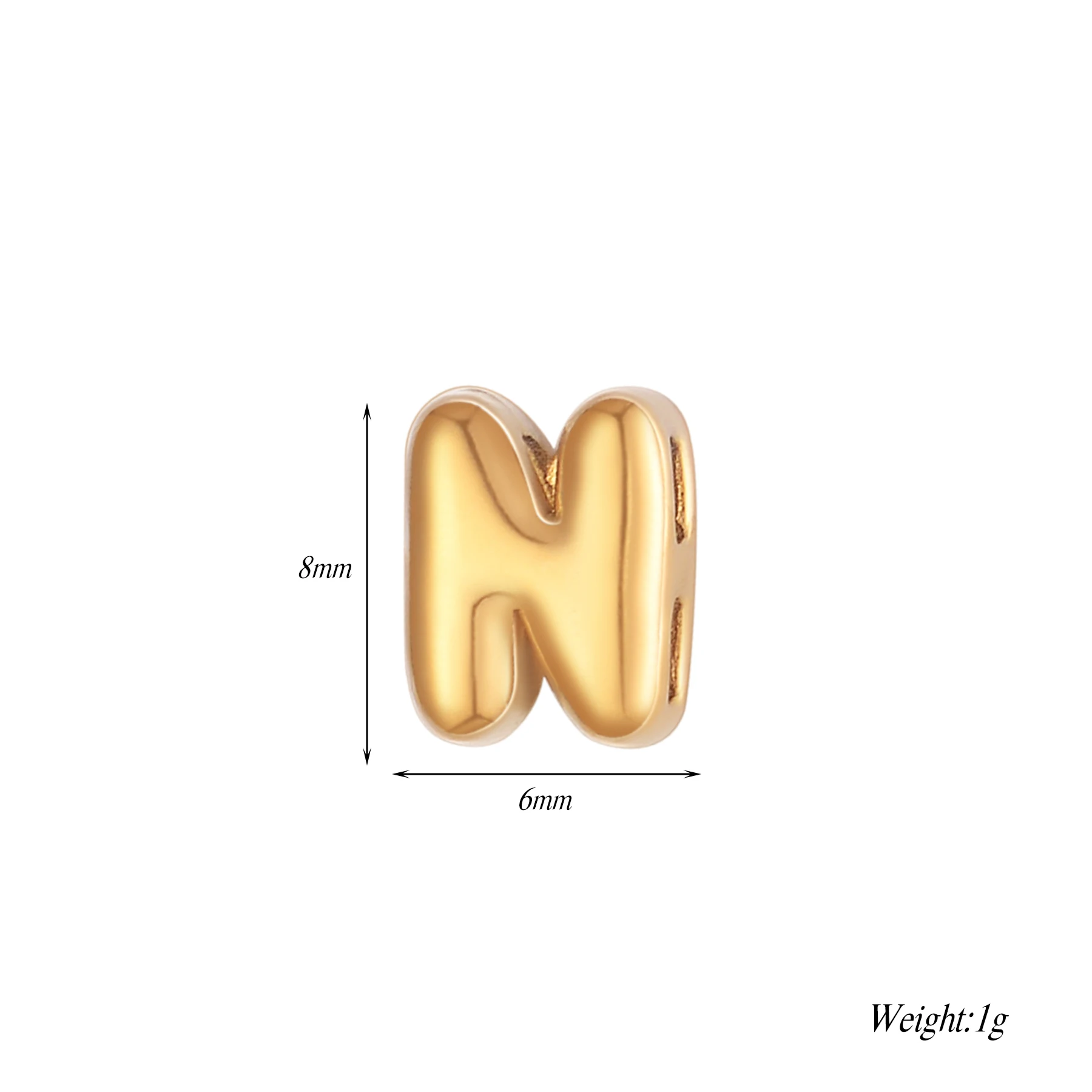 3 szt. Wykwintne koraliki z literami alfabetu A-Z ze stali nierdzewnej, zawieszki do naszyjników, bransoletek, akcesoria do biżuterii DIY dla kobiet