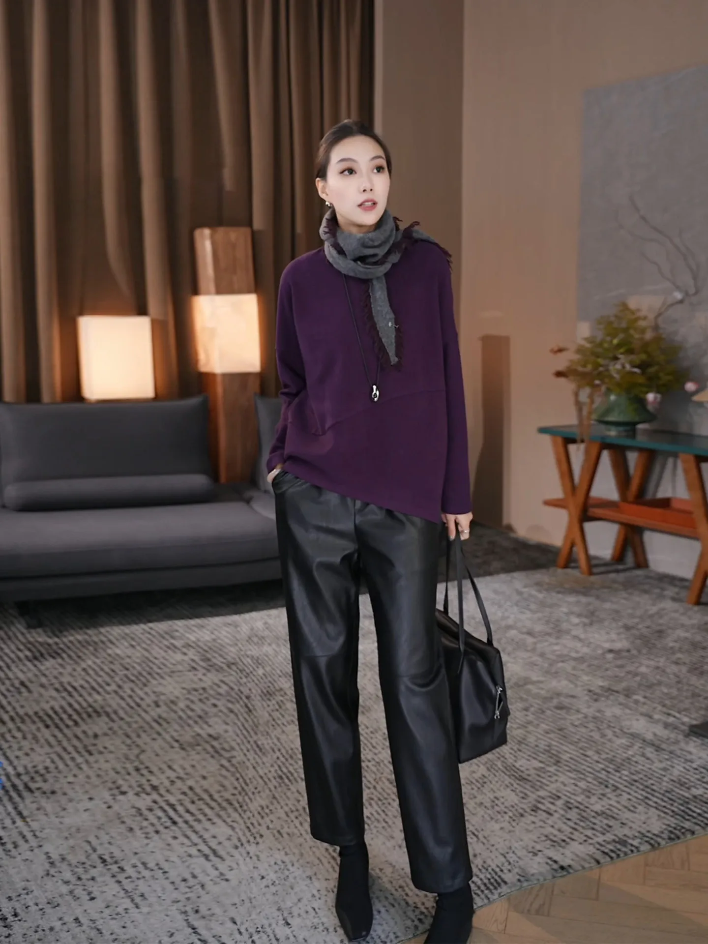 

Thiened Splice Sweatirt f High Collar Women's Winter New Sle Warm Comfortable Inner irt Casual Street Sle
