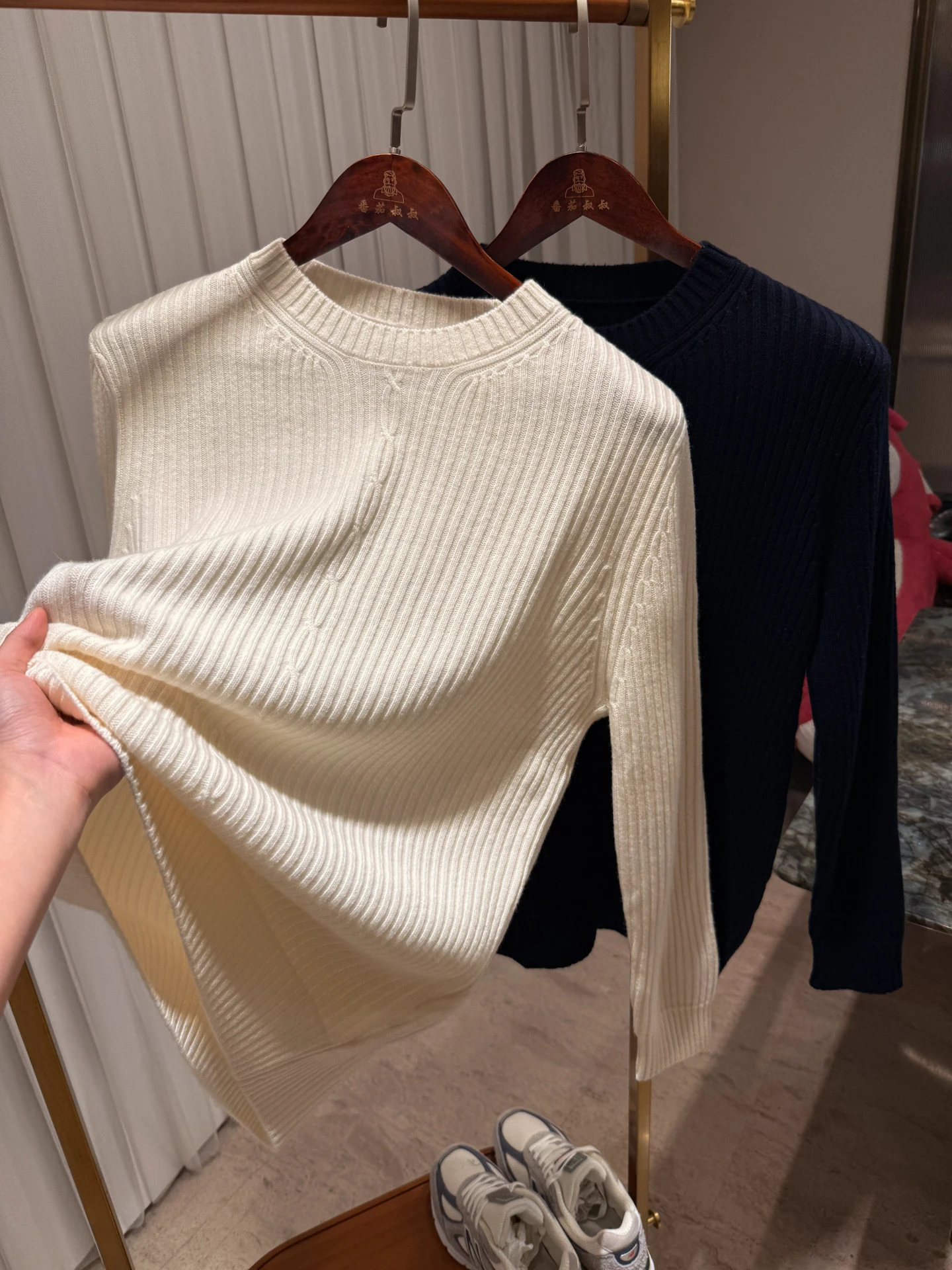  Winter Woolen Knitwear Men's Thiened Comfortable High-Quali Pure Wool Sweater Sli round Ne Casual Top