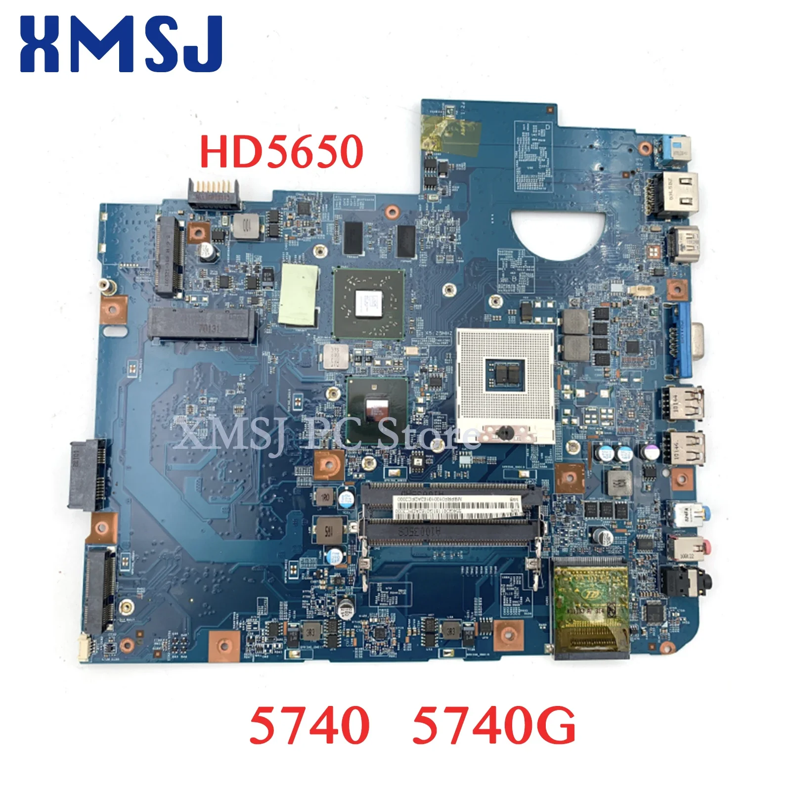 

XMSJ For Acer Aspire 5740 5740G Laptop Motherboard 48.4GD01.01M MBPRF01001 MB.PRF01.001 HM55 DDR3 Free CPU HD5650 1GB