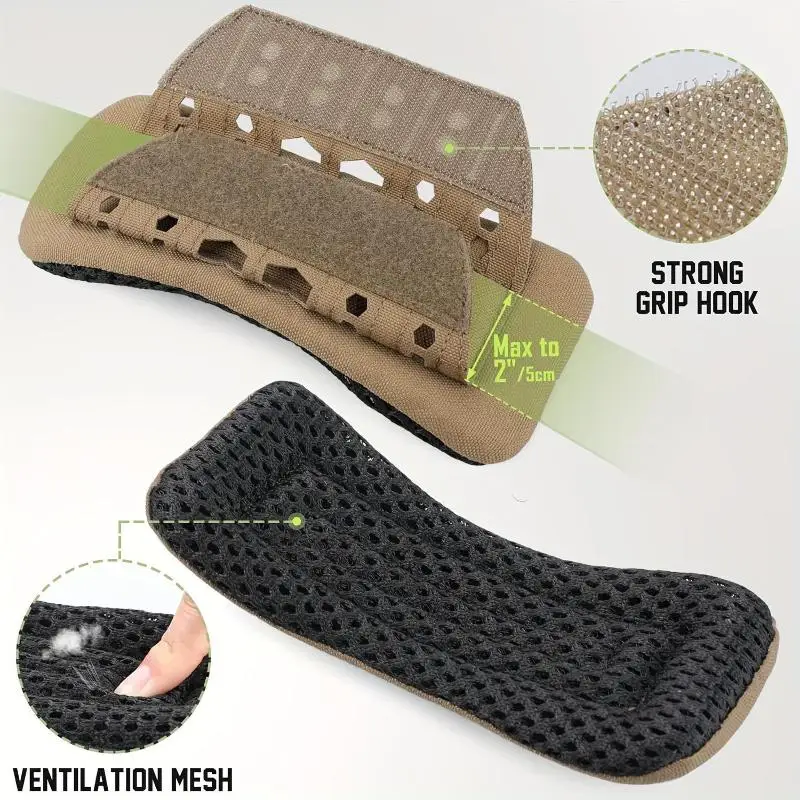 قطعتان من وسادة الكتف التكتيكية الخارجية، بطانة كتف تكتيكية قابلة للتنفس، معدات خارجية