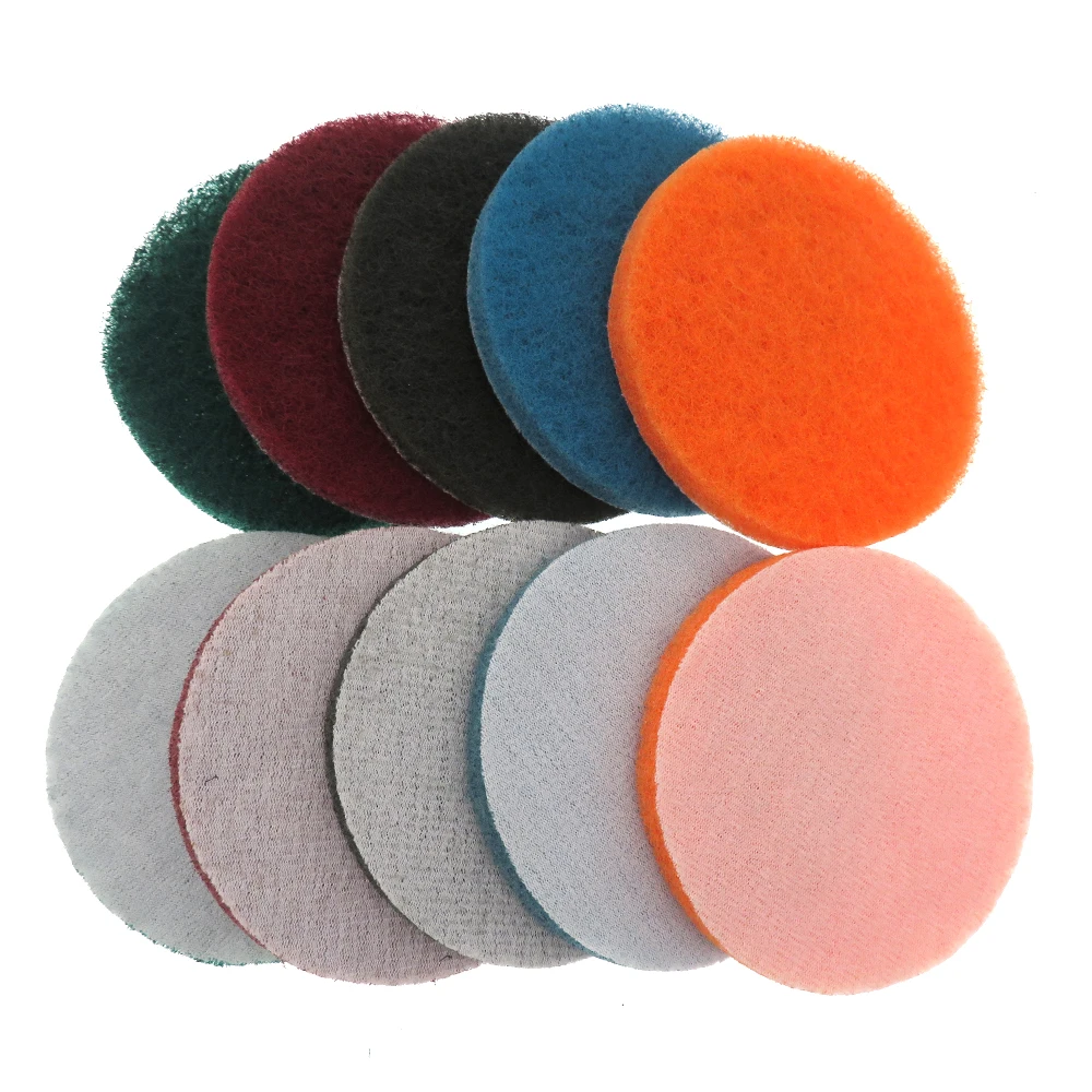 

10pcs Drill Power Brush 4 Inch Tile Scrubber Scouring Pads 80-2000 Grit Heavy Duty for Bathroom Kitchen Household Cleaning