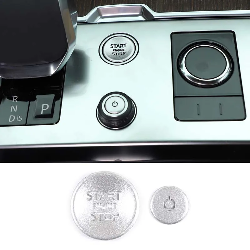 

For Land Rover Range Rover Vogue/Sport 2023 Silver Car One-key start Ignition volume button cover Trim sticker Car Accessories