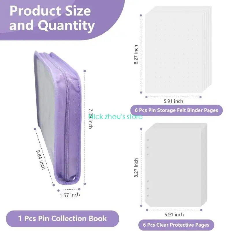 

E15E Премиум-папка из фетра для безопасной презентации винтажных брошей