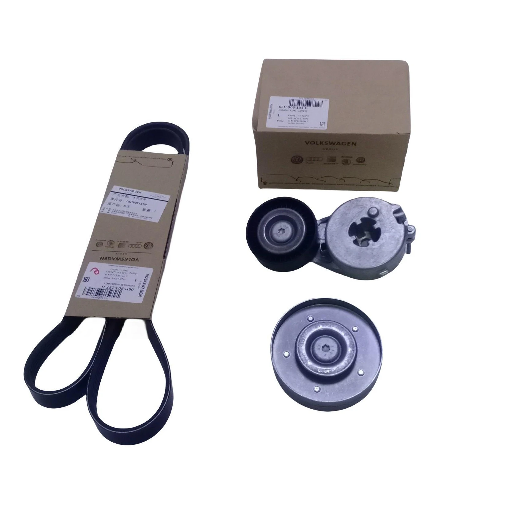 Twekailway engine belt tensioner idler set of original factory matching