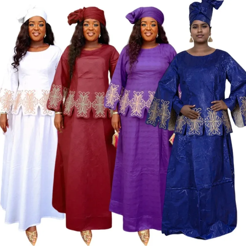 

African Clothes for Women 2 PCS Sets Tops And Skirts Suits Dashiki Ankara Outfits Gown Plus Size Wedding Party Dresses 2025