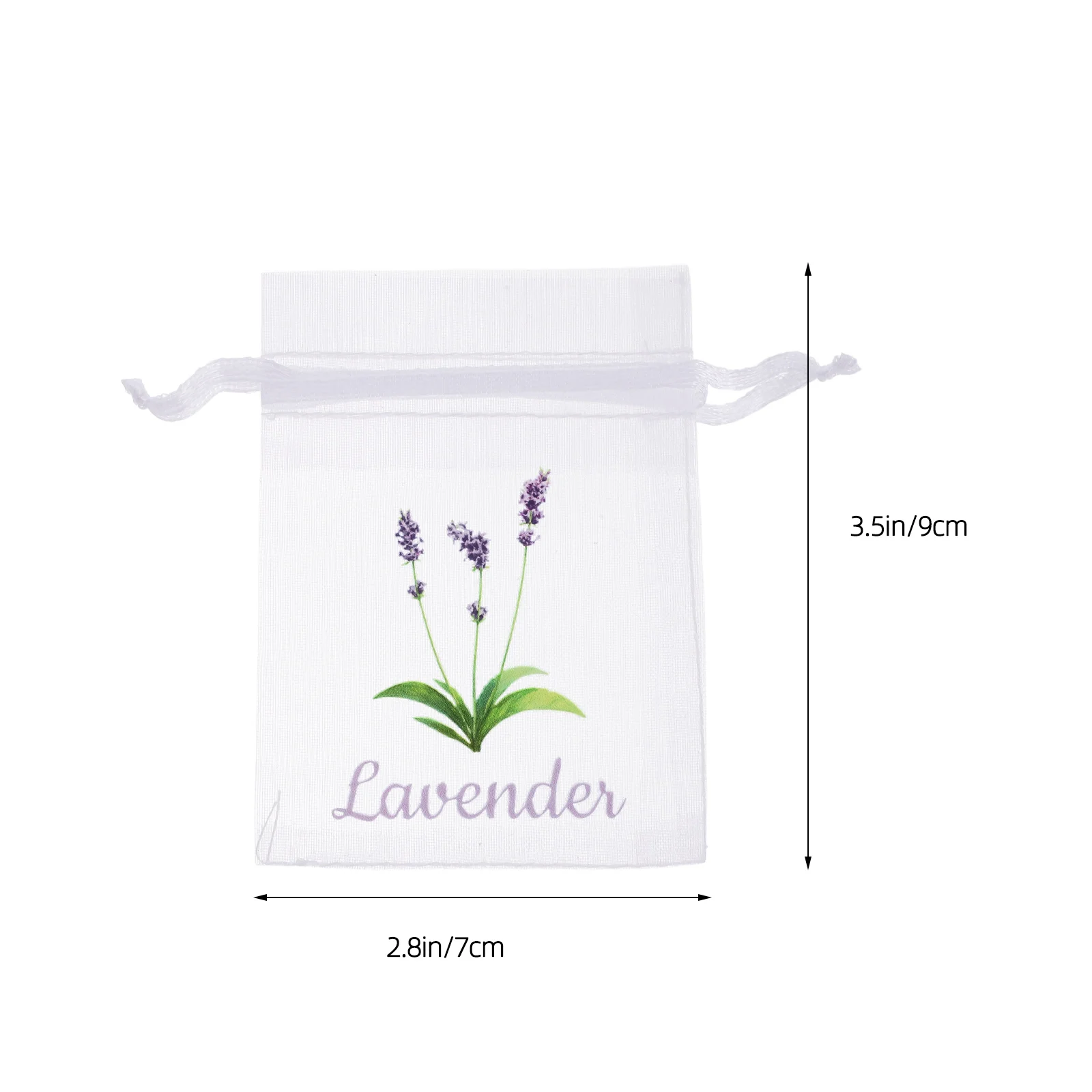 أكياس أكياس لافندر برباط أبيض - أكياس أورجانزا بسعة 5 جرام للعطور المنزلية وتغليف الخزانة المنعشة #4