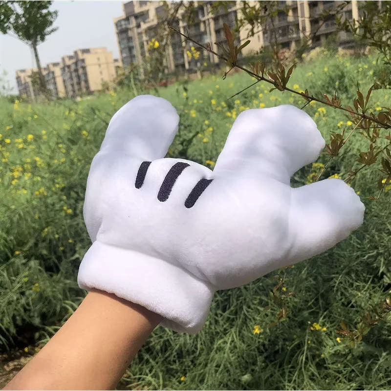Cartoon Mickey Mouse DSN Niedliche Plüschhandschuhe Große Pfoten Lustige Handschuhe Cos Mickey Weiße Handschuhe Performance-Spielzeug Puppenzubehör Geschenk – Detail 3