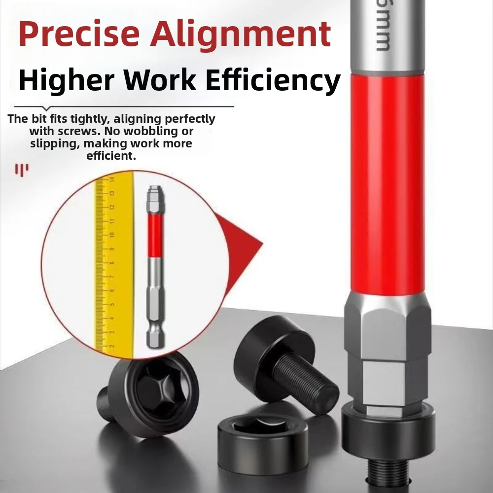 Conjunto de Pontas de Chave de Fenda de Aço Liga de Alta Torque com Haste Hexagonal de 6,35mm, Resistente a Impactos e Dureza HRC60 para Parafusadeira