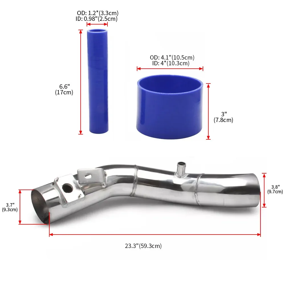 4 Inch High‑Flow Air Intake Pipe Kit For 2003‑2007 Powerstroke 6.0L F‑250 F‑350 F‑450 F‑550 Performance Intake Accessories