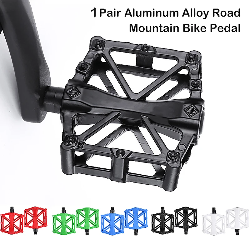 1Pair Road Mountain Bike Peda Aluminum Alloy Ultralight Wide Flatform Bicycle Pedal Anti-slip MTB Pedals Bicycle Parts