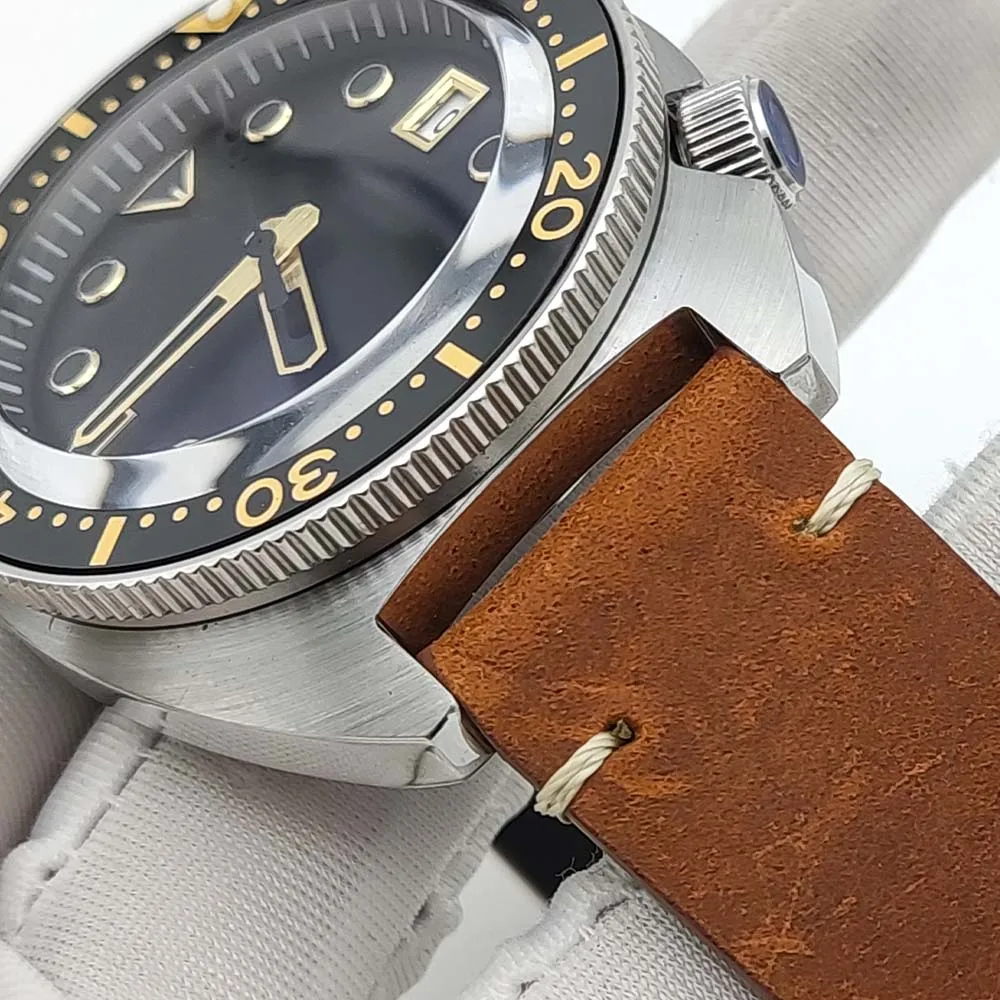 Мужские механические Автоматические плоские часы NH35, асептический циферблат с утолщенным сапфировым стеклом, мужские повседневные деловые часы