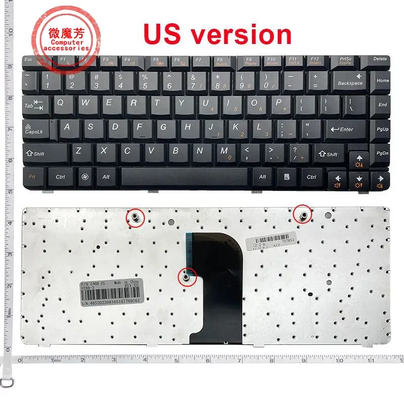 US/BR/RU Czarna Nowa Klawiatura Laptopa Zamiennik Do Lenovo G460 G460A G460E G460AL G460AX G460EX G465 G465A 20041 G460AY G460AP