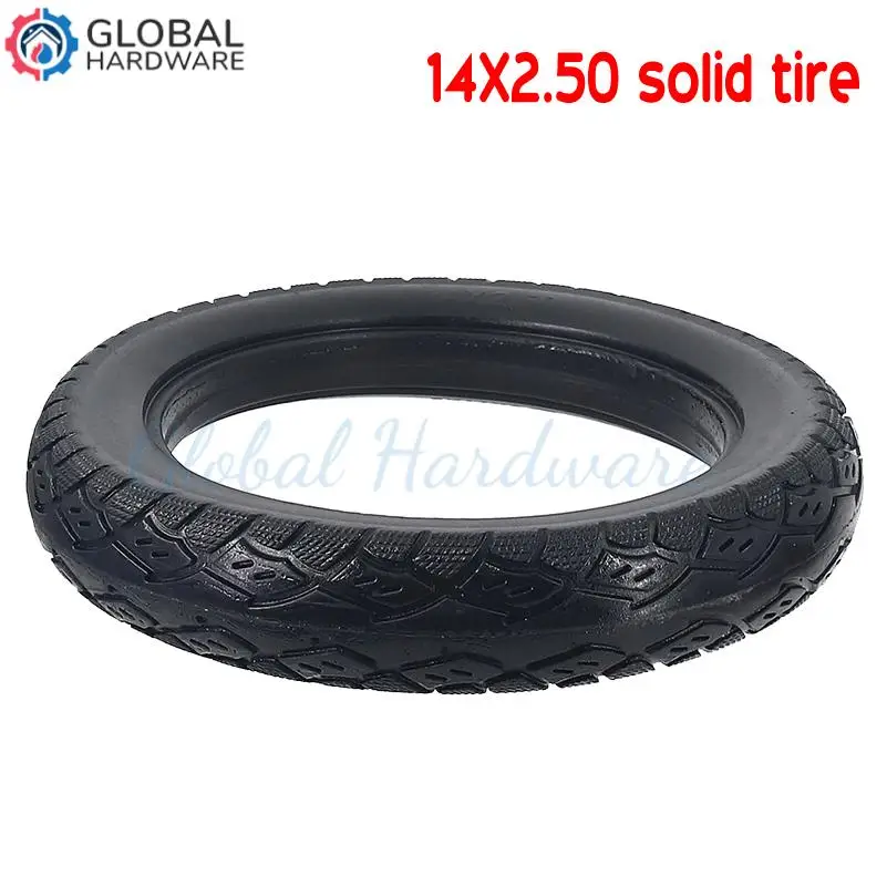 

Высококачественная цельнолитая резиновая шина 14X2.50, подходит для мотоциклов, толстая и прочная.