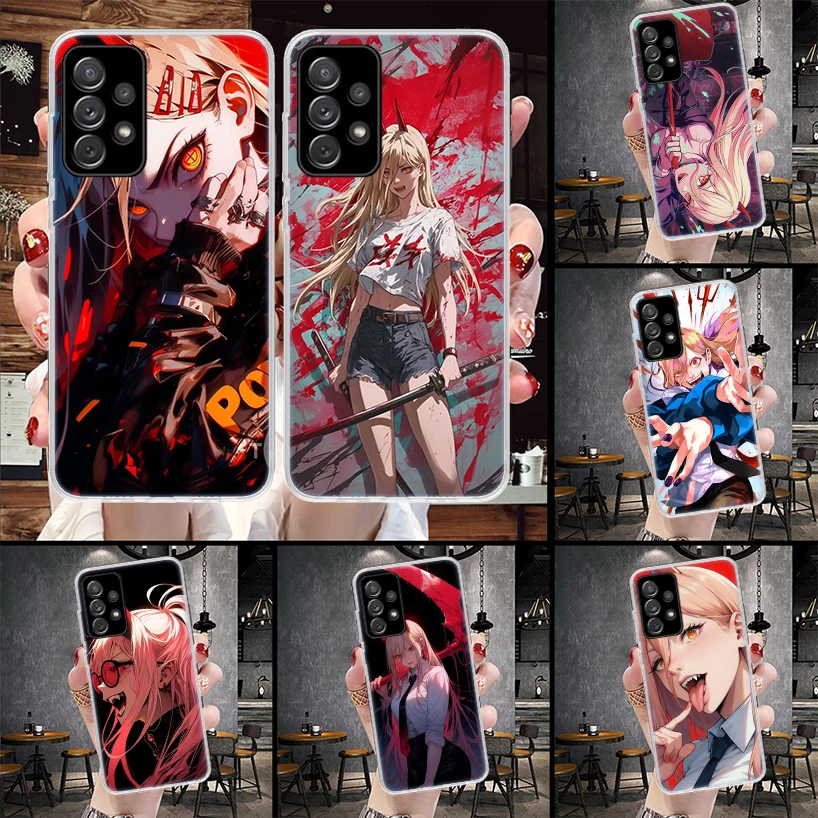 C-Chainsaw Mans Power Soft Phone Case For Samsung Galaxy A13 A14 A15 A16 A17 A53 A54 A55 A56 A57 A33 A34 A35 A36 A37 A23 A24 A25