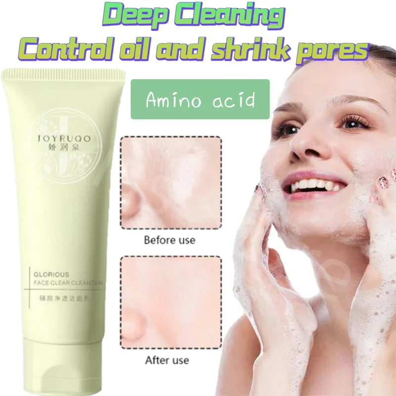 100ml JOYPUQQ Amino Acid Facial Cleanser Gently Cleans Deep Pores Control Oil Cleanses Sensitive Skin Available