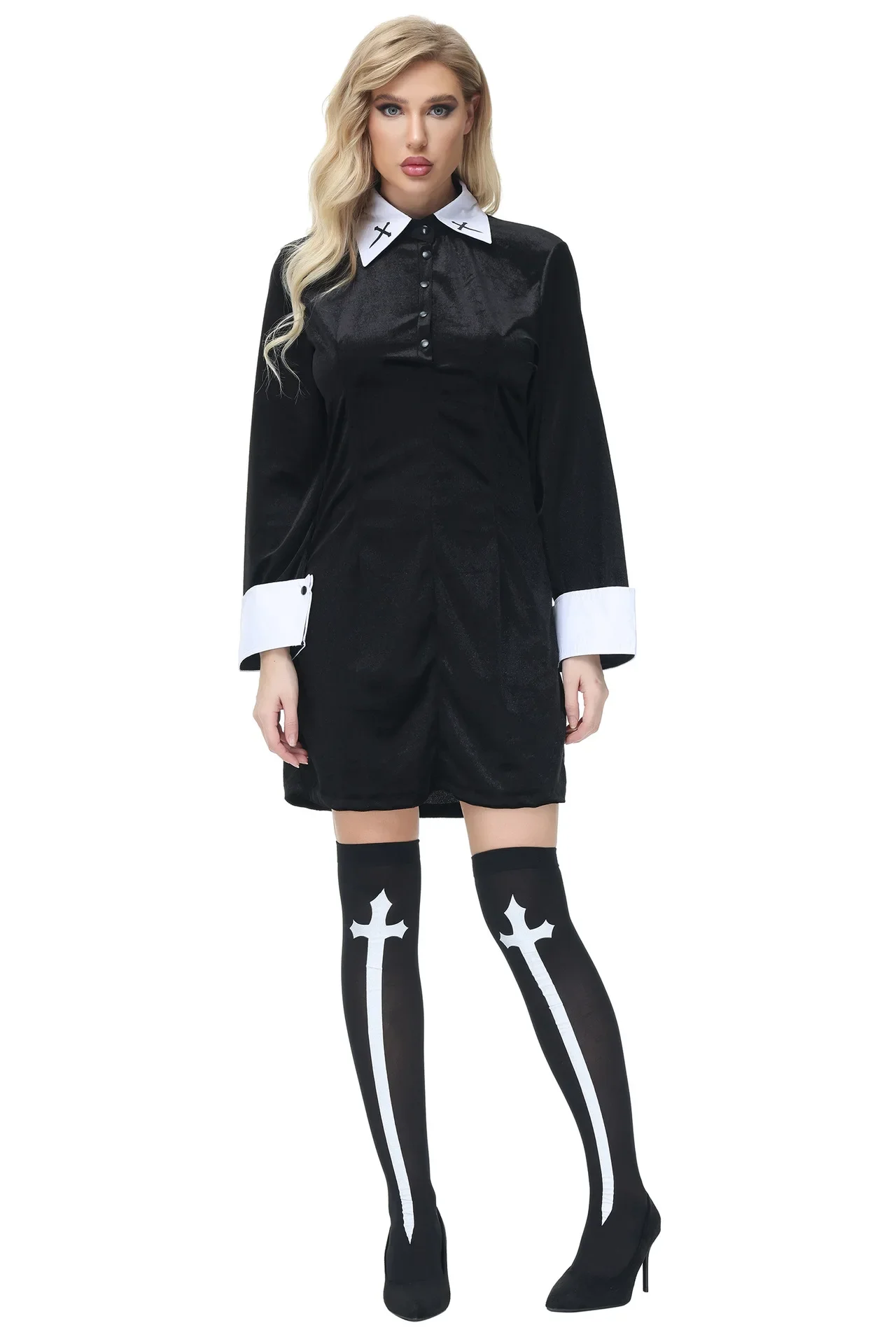 

Halloween Adult Female Cosplay Nun Missionary Sexy Costume